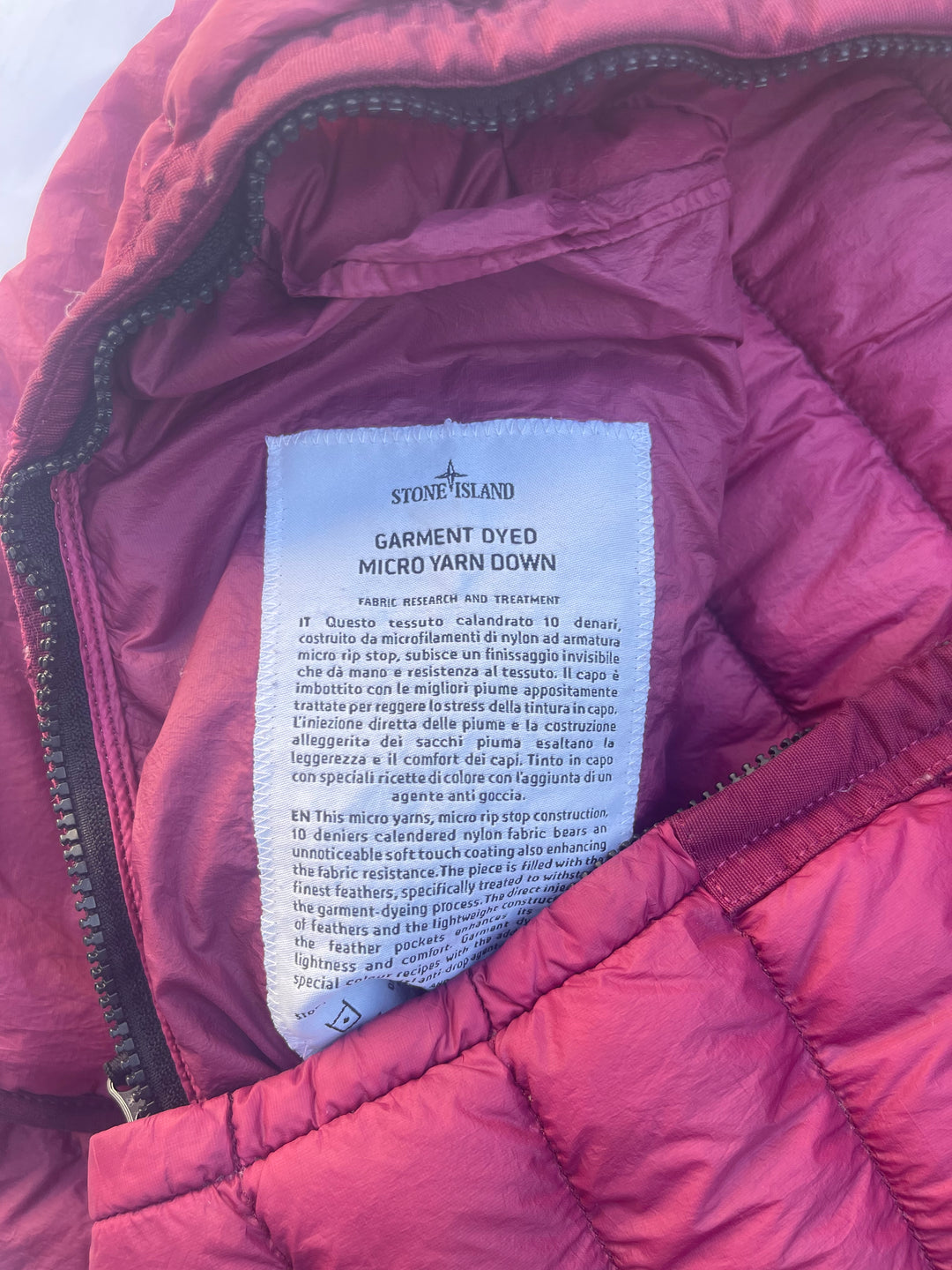 Garment Dyed Micro Yarn Down Gilet