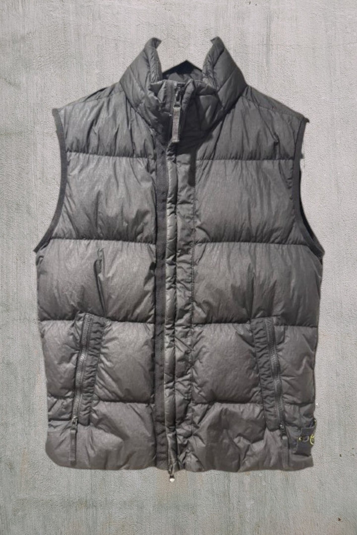 Garment Dyed Crinkle Reps NY Down Gilet - Packable Hood