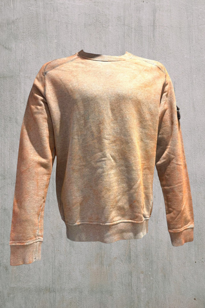 Dust Treatment Orange Crewneck Jumper