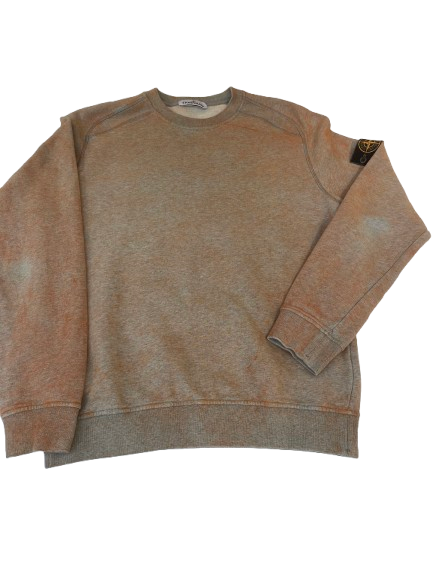 Dust Treatment Orange Crewneck Jumper