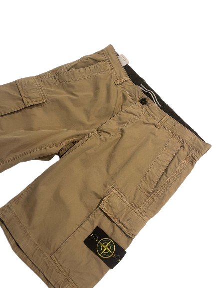 Stone Island Beige Cargo Shorts
