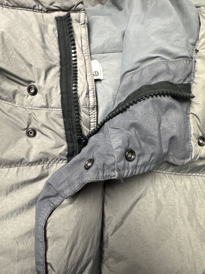 Stone Island Garment Dyed Crinkle Reps NY Hooded Down Jacket with Anti-drop