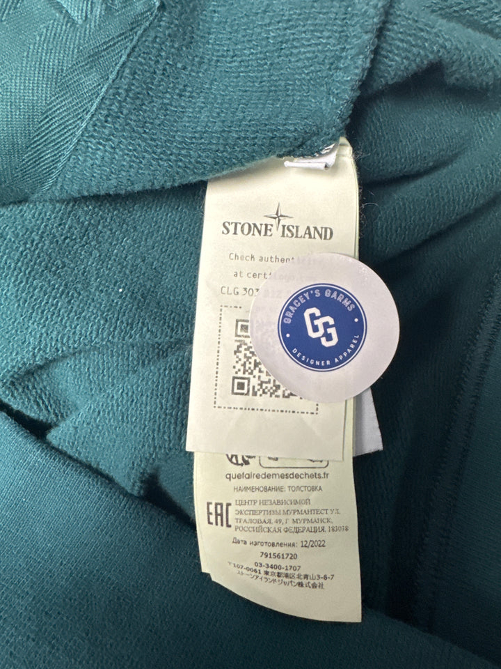 Stone Island Garment-Dyed Cotton Fleece Hooded Sweatshirt