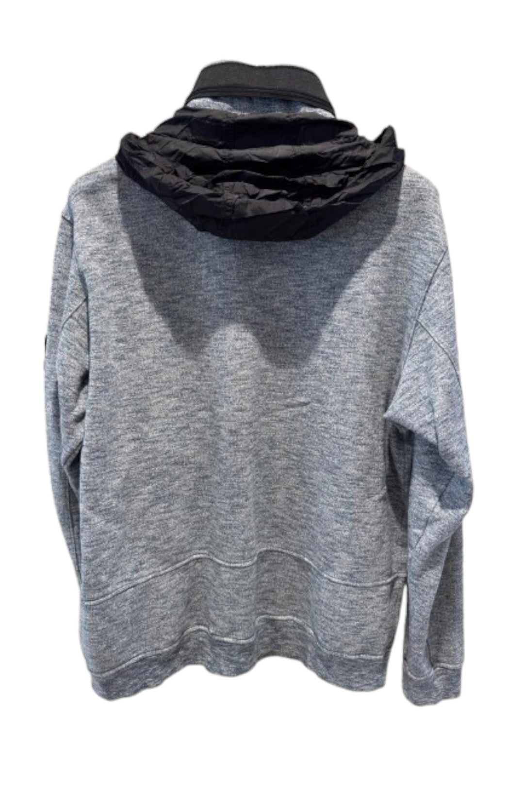 Stone Island Full Zip Marl Sweater with Packable Hood