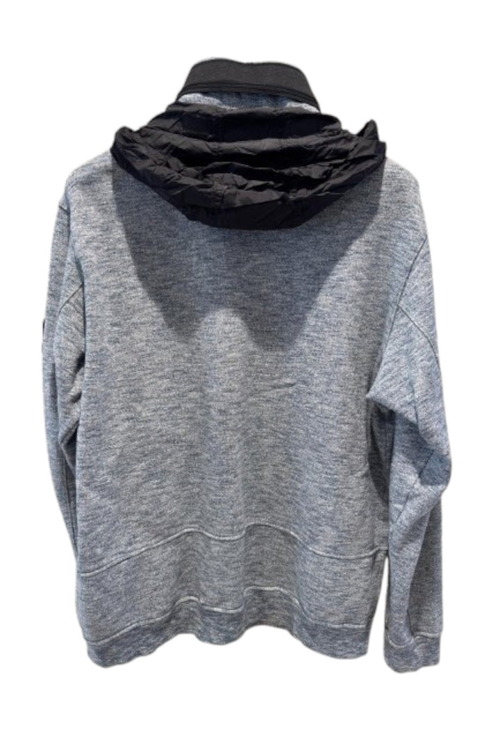 Stone Island Full Zip Marl Sweater with Packable Hood