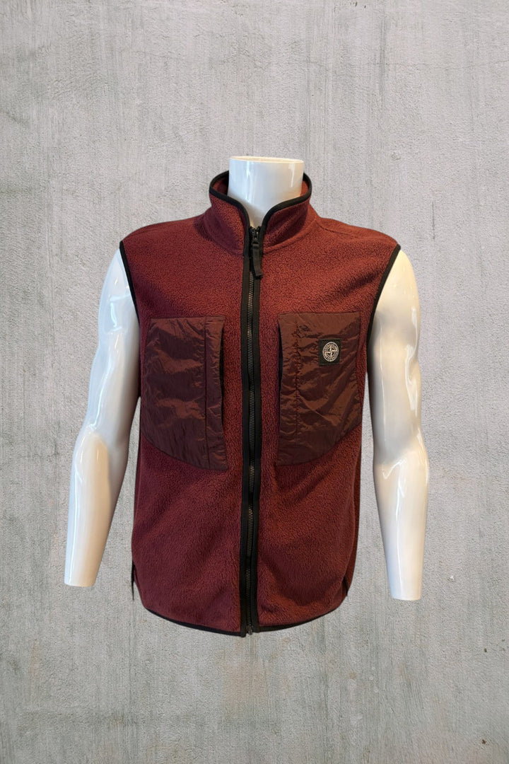 Stone Island Patch Logo Fleece Gilet