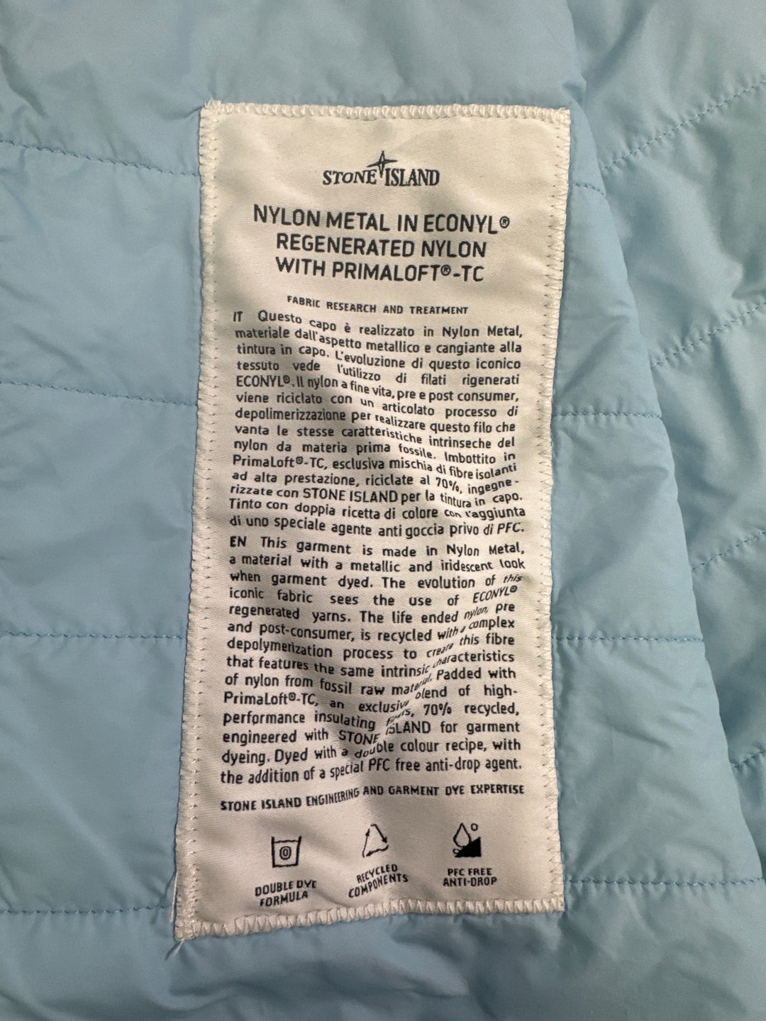Stone Island Nylon Metal Overshirt in Econyl Regenerated with Primaloft