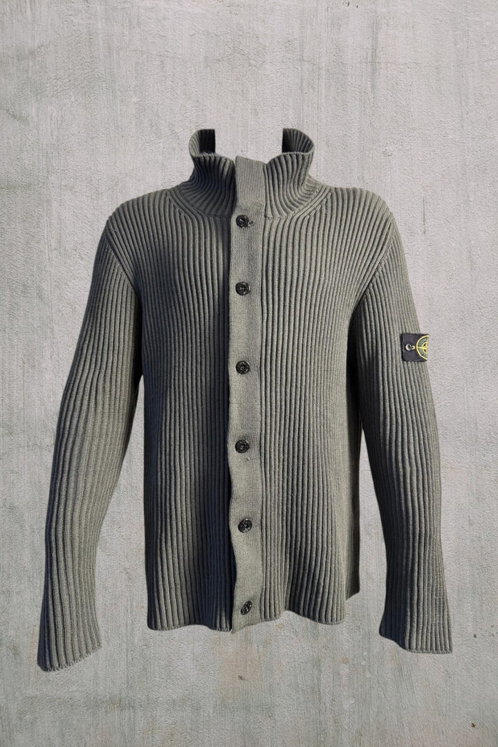 Stone Island Ribbed Knitted Full Zip