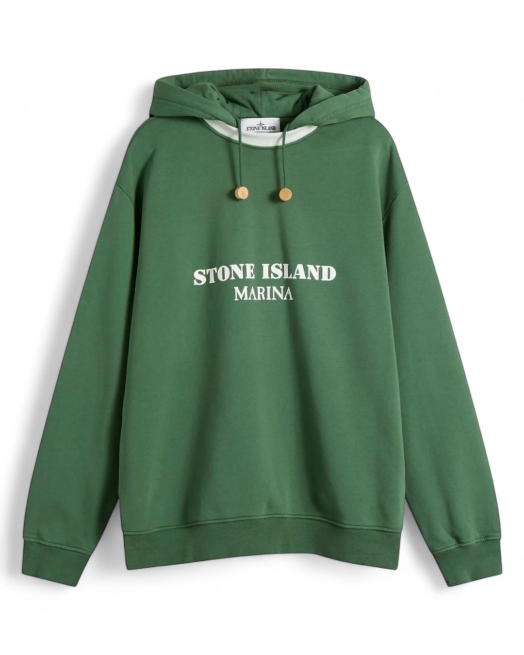 Stone Island Quartz Green Stone Island Marina Cotton Fleece Oversized Hooded Sweatshirt — other