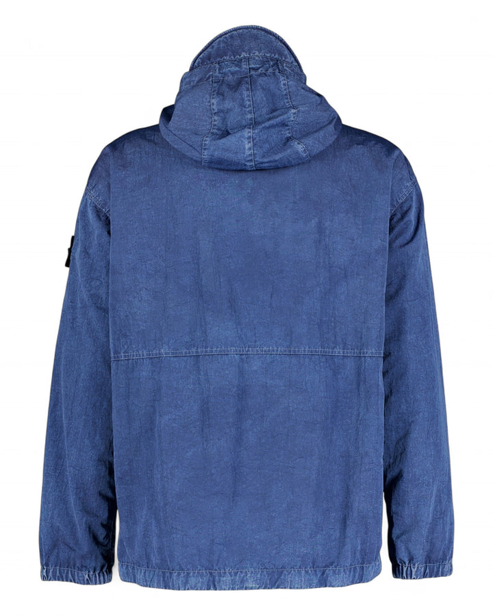 Stone Island Indigo Blue Stone Island Hollow Fibre Nylon Indigo-TC + Marmo Corrosion Hooded Anorak — front