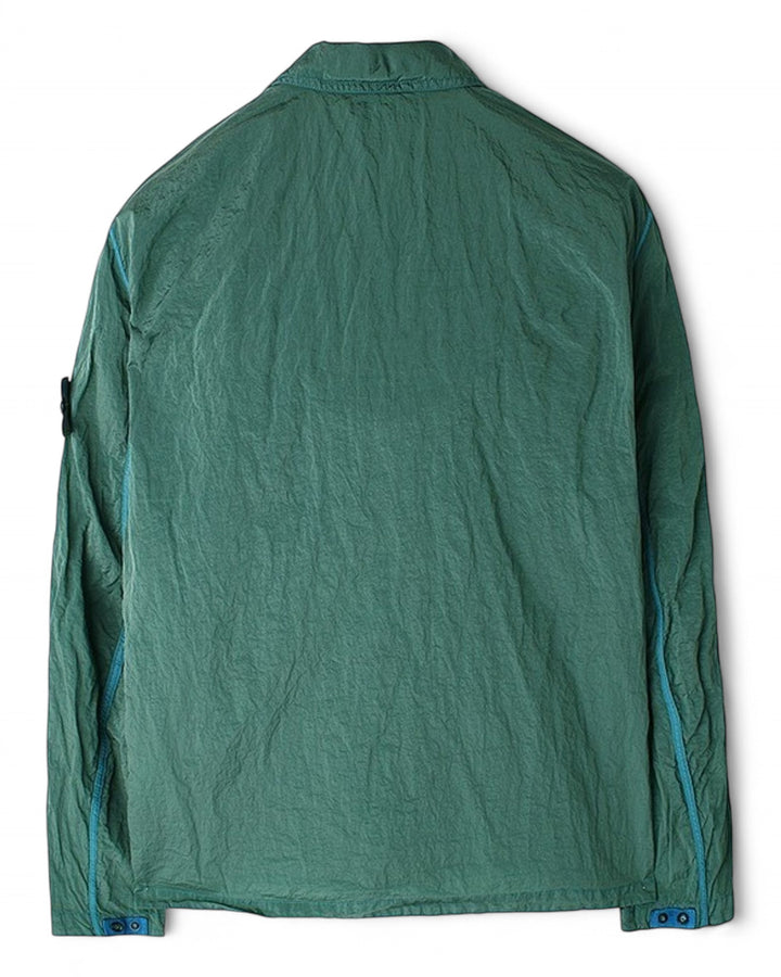 Stone Island Green Stone Island Nylon Metal Overshirt — front