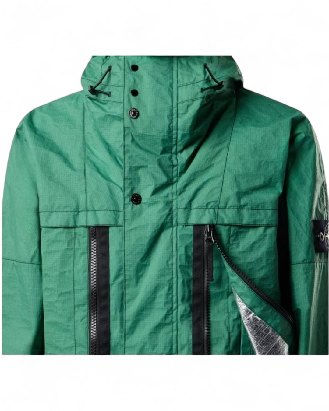 Stone Island Malachite Green Stone Island Metal Lamina Ripstop Heat Reactive Hooded Jacket — other