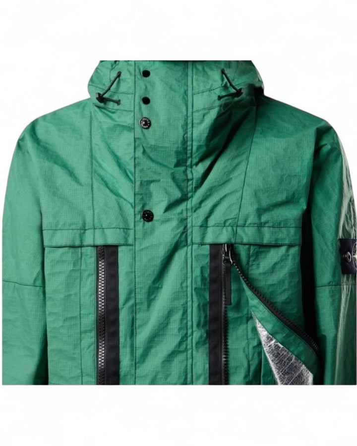 Stone Island Malachite Green Stone Island Metal Lamina Ripstop Heat Reactive Hooded Jacket — other