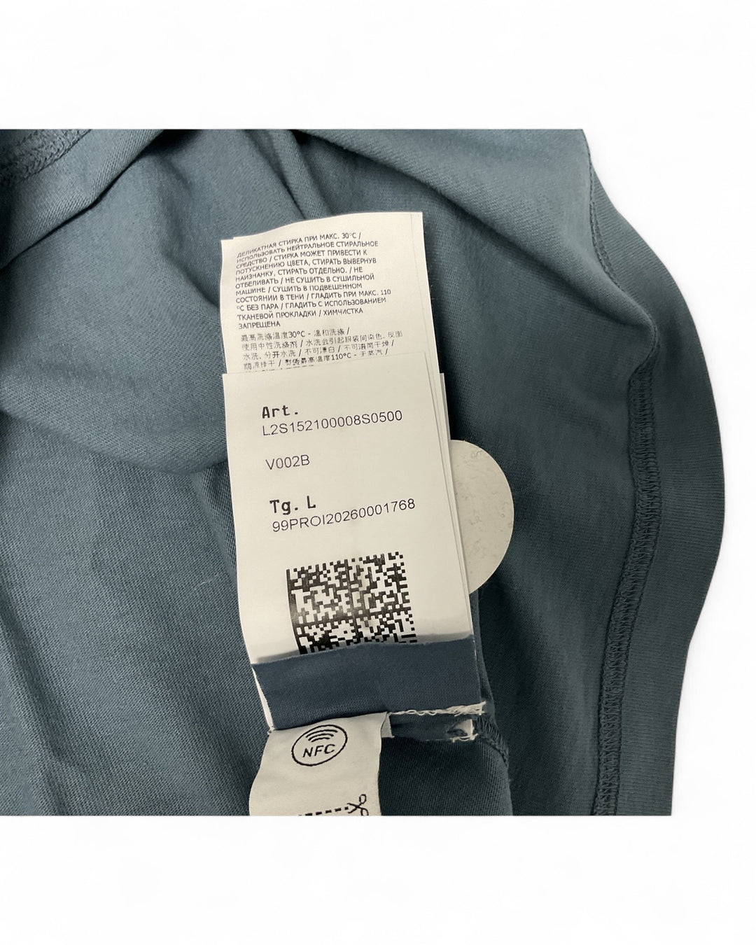 Stone Island Steel Blue Stone Island Organic Cotton Jersey — other