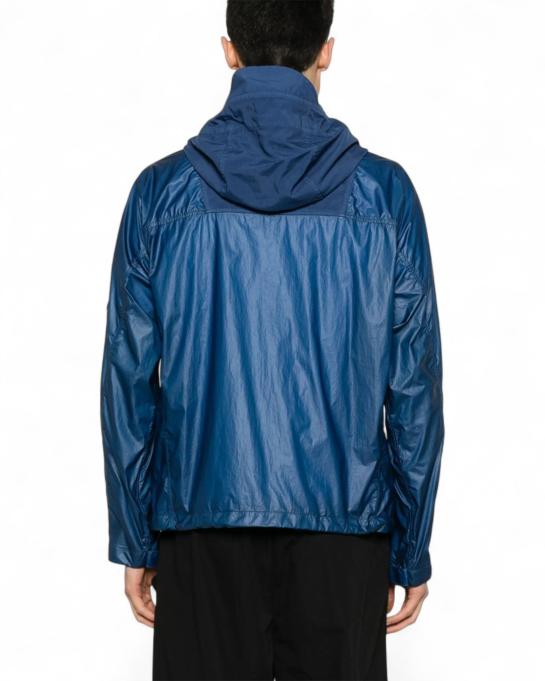 C.P. Company Blue C.P. Company CS II Mixed Hooded Lens Jacket — front