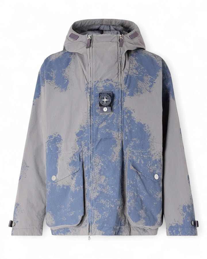 Stone Island Grey Stone Island Hand Painted David Light-TC Padded Short Parka — front