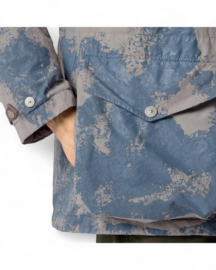 Stone Island Grey Stone Island Hand Painted David Light-TC Padded Short Parka — front
