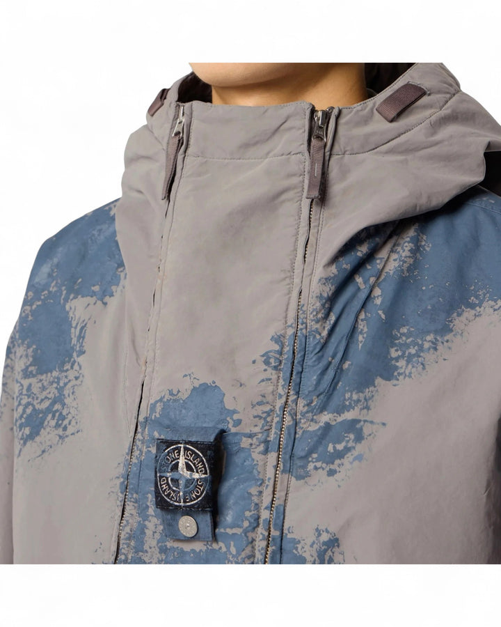 Stone Island Grey Stone Island Hand Painted David Light-TC Padded Short Parka — front