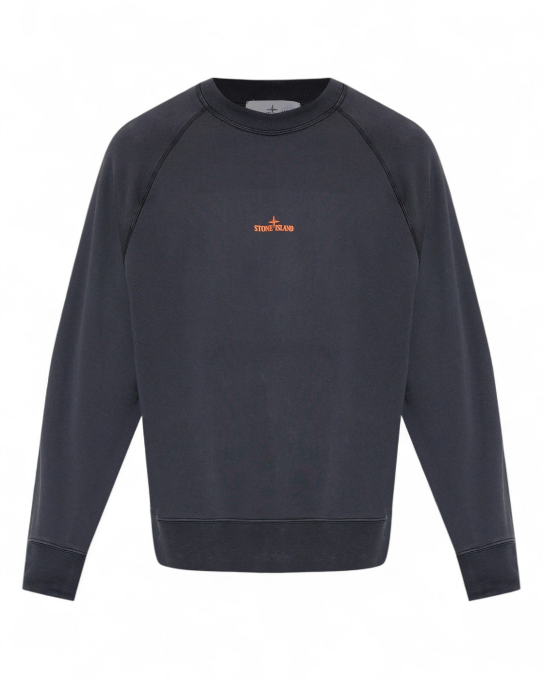 Stone Island Navy Blue Stone Island Oversized-fit crewneck sweatshirt with 'Desert' print, cotton fleece — front