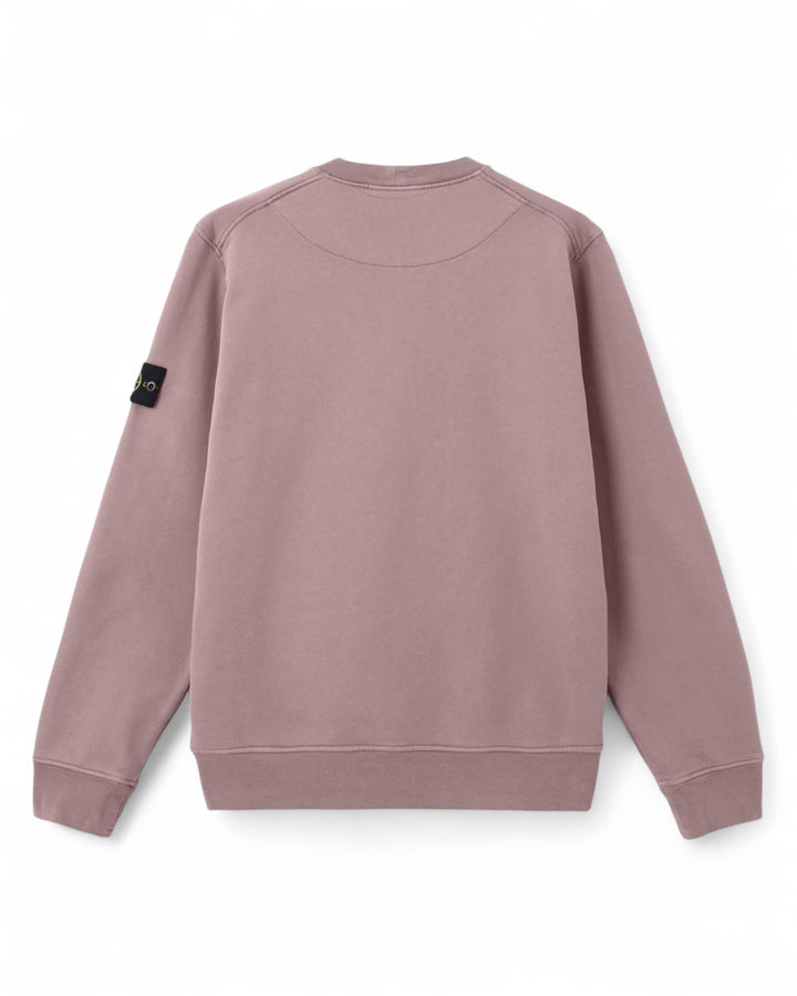 Stone Island Purple Stone Island Regular-fit crewneck sweatshirt with raglan sleeves Organic Cotton Fleece — front
