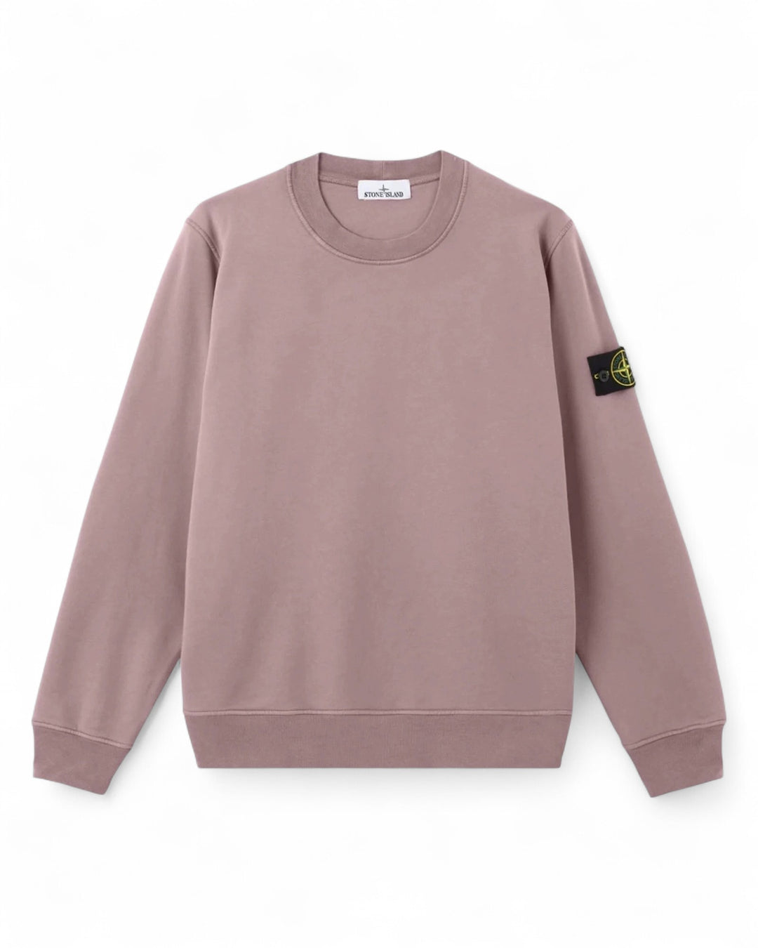 Stone Island Purple Stone Island Regular-fit crewneck sweatshirt with raglan sleeves Organic Cotton Fleece — front