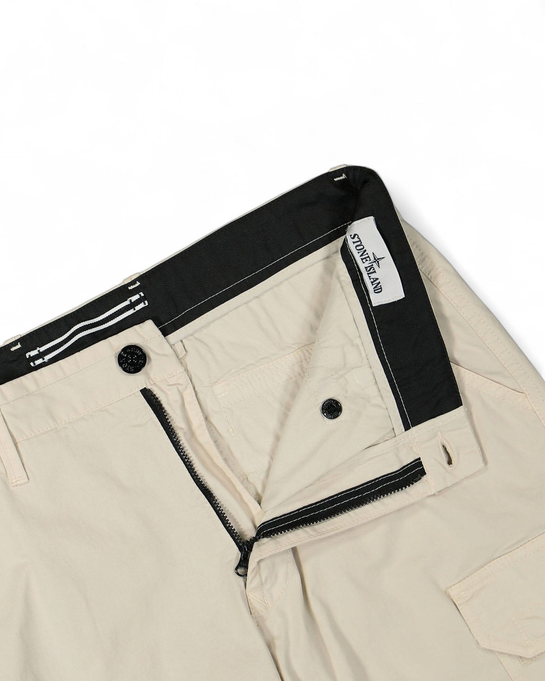 Stone Island Pearl Grey Stone Island Regular-tapered-fit cargo trousers stretch organic cotton twill — front
