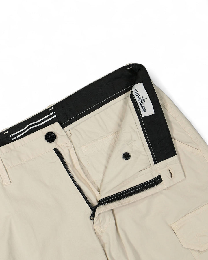 Stone Island Pearl Grey Stone Island Regular-tapered-fit cargo trousers stretch organic cotton twill — front