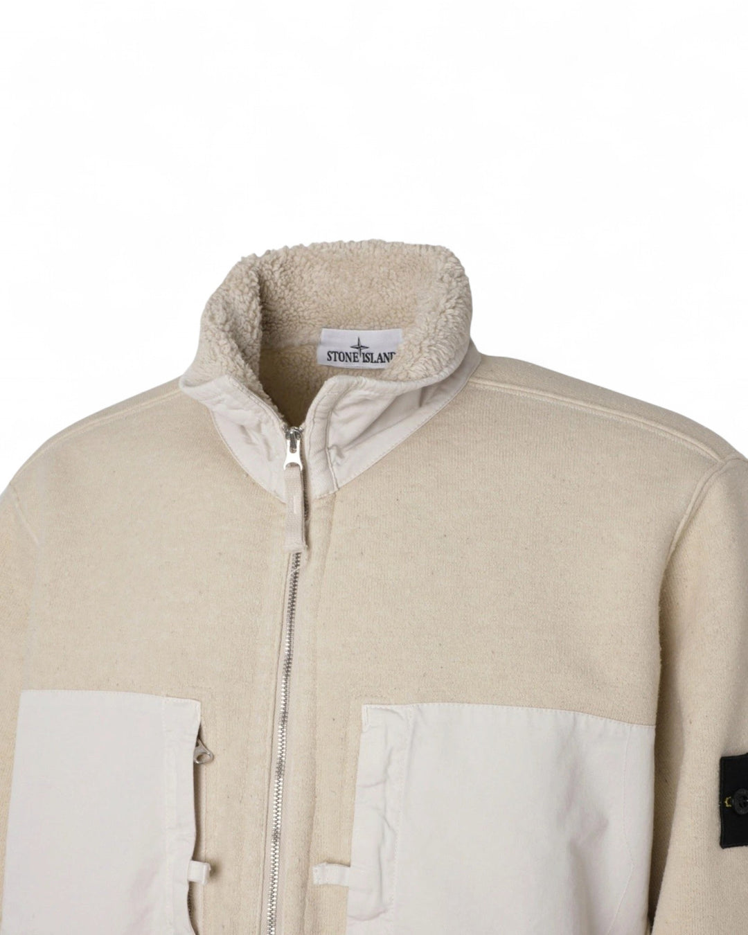 Stone Island Beige Stone Island Plated Terry Fleece Track Top — front