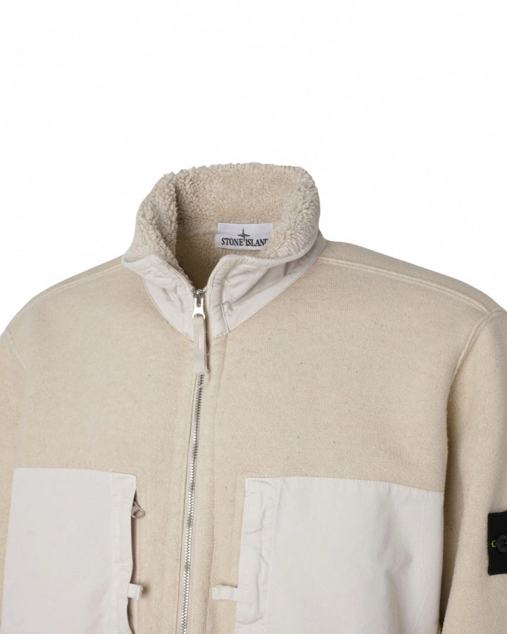 Stone Island Beige Stone Island Plated Terry Fleece Track Top — front
