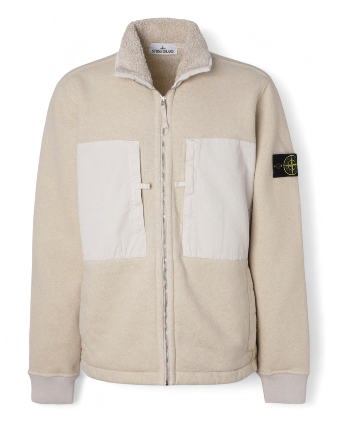 Stone Island Beige Stone Island Plated Terry Fleece Track Top — front