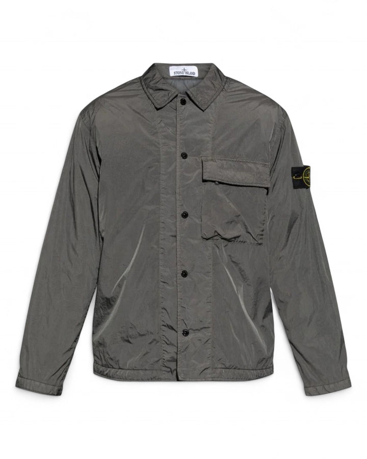 Stone Island Antracite Stone Island Crinkle Reps NY Padded Overshirt — front
