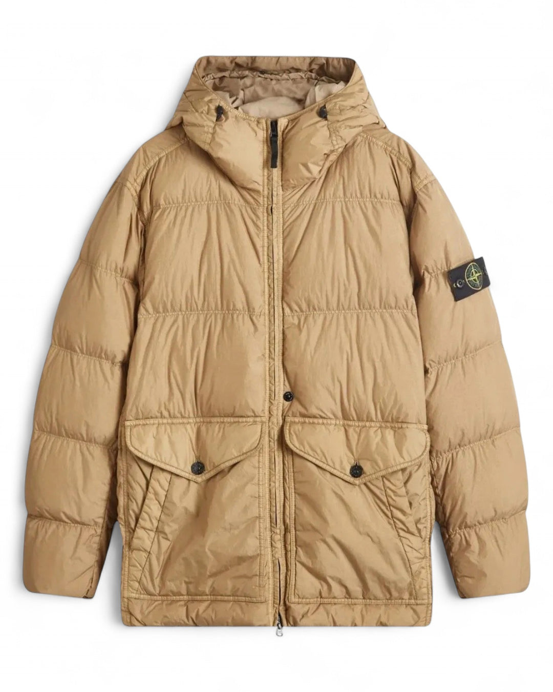 Stone Island Biscuit Stone Island Garment Dyed Crinkle Reps Down Jacket — front
