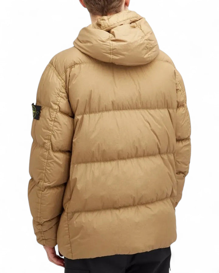 Stone Island Biscuit Stone Island Garment Dyed Crinkle Reps Down Jacket — front
