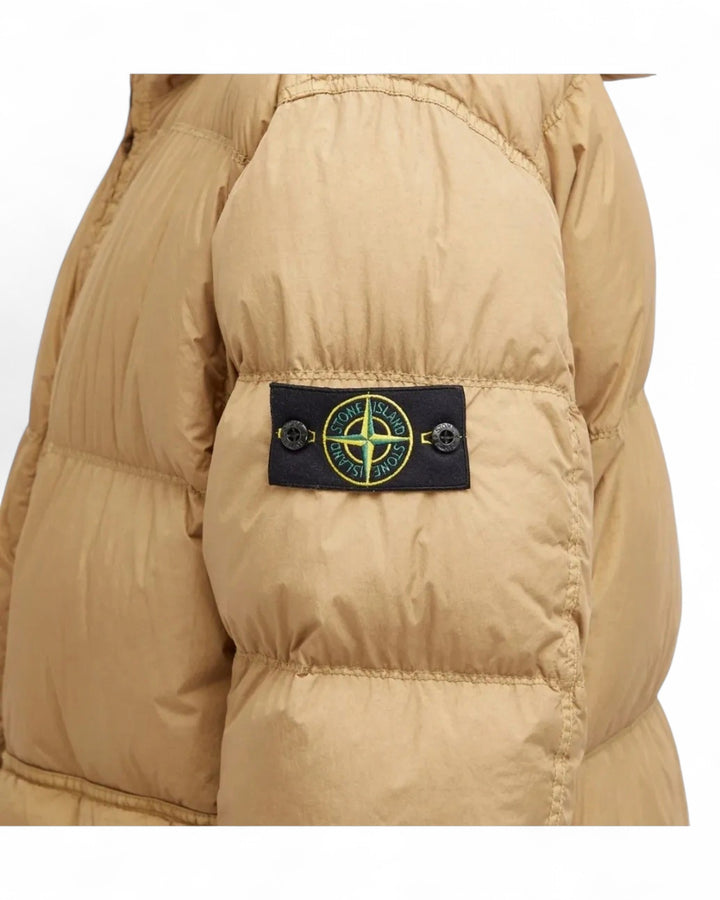 Stone Island Biscuit Stone Island Garment Dyed Crinkle Reps Down Jacket — front