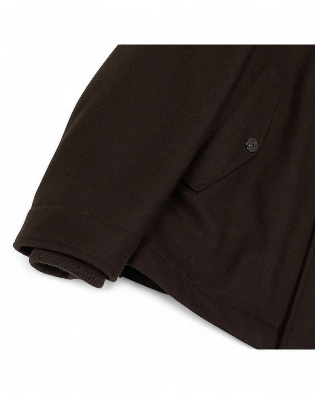 Stone Island Dark Brown Stone Island Ghost Wool Nylon Flannel Hooded Parka — front