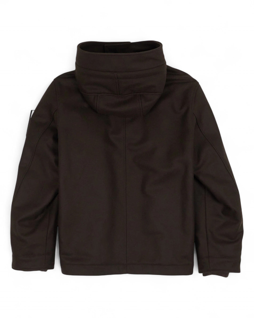 Stone Island Dark Brown Stone Island Ghost Wool Nylon Flannel Hooded Parka — front