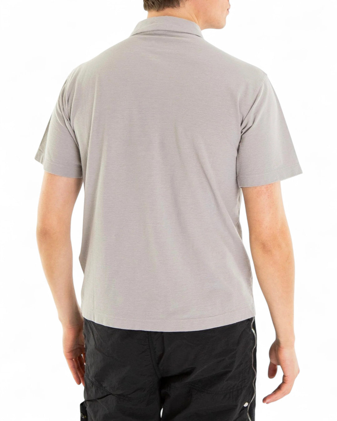 Stone Island Dust Stone Island Ghost Organic Cotton Jersey Crepe Polo Shirt — front