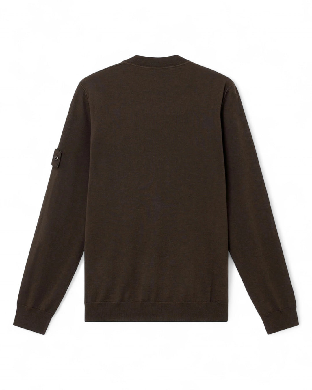 Stone Island Navy Stone Island Light Pure RWS Wool S.I. Ghost Crewneck Jumper HAS BROWN ON IT TOO — front