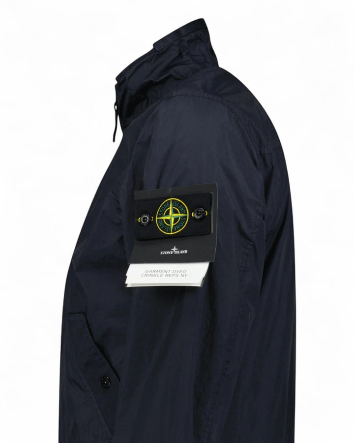 Stone Island Navy Stone Island Garment Dyed Crinkle Reps NY Jacket — front