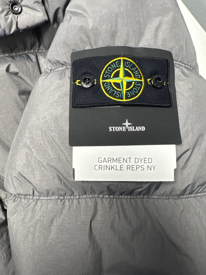 Stone Island Garment Dyed Crinkle Reps NY Hooded Down Jacket with Anti-drop