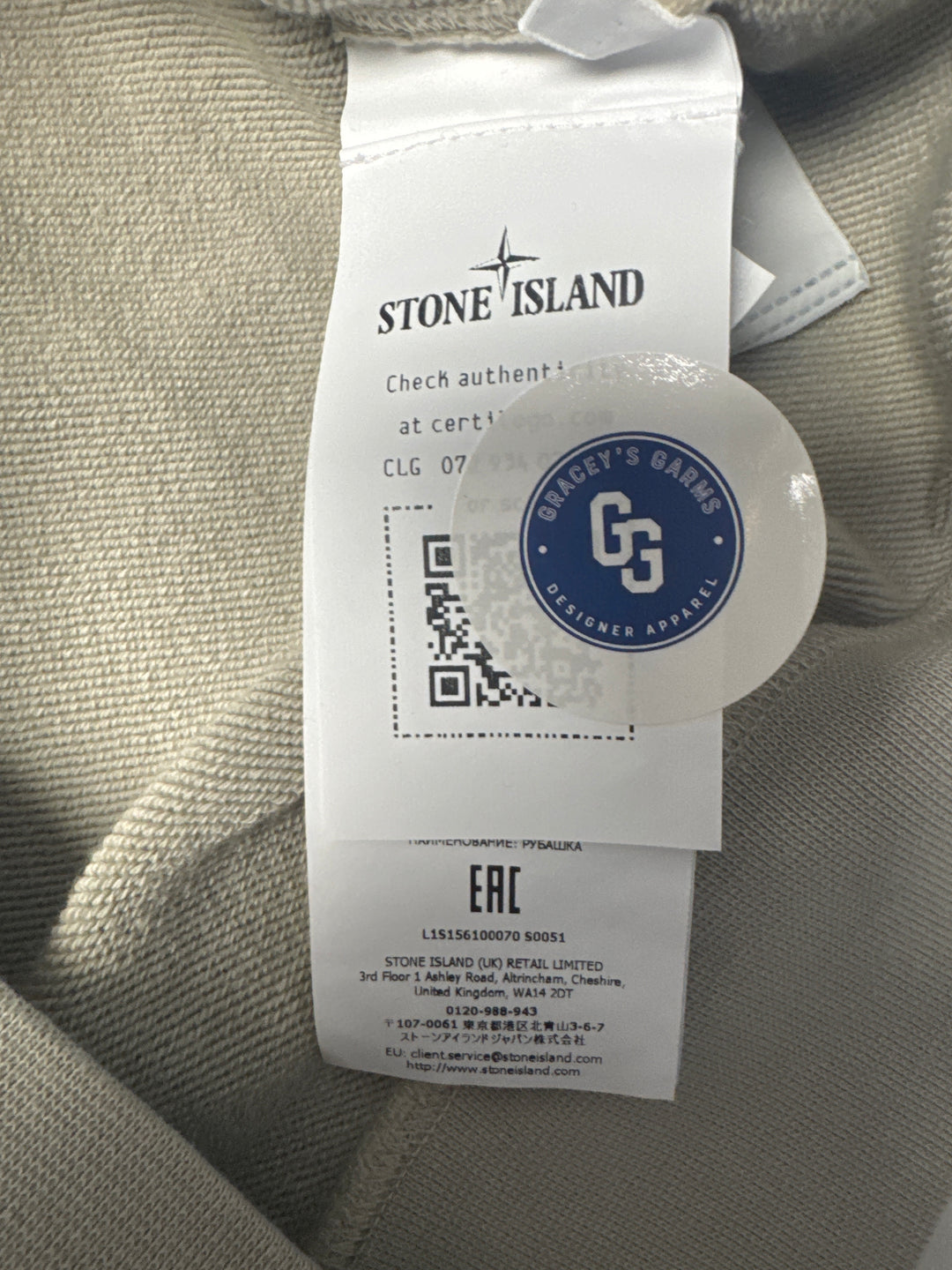 Stone Island Organic Cotton Fleece Half Zip Sweatshirt