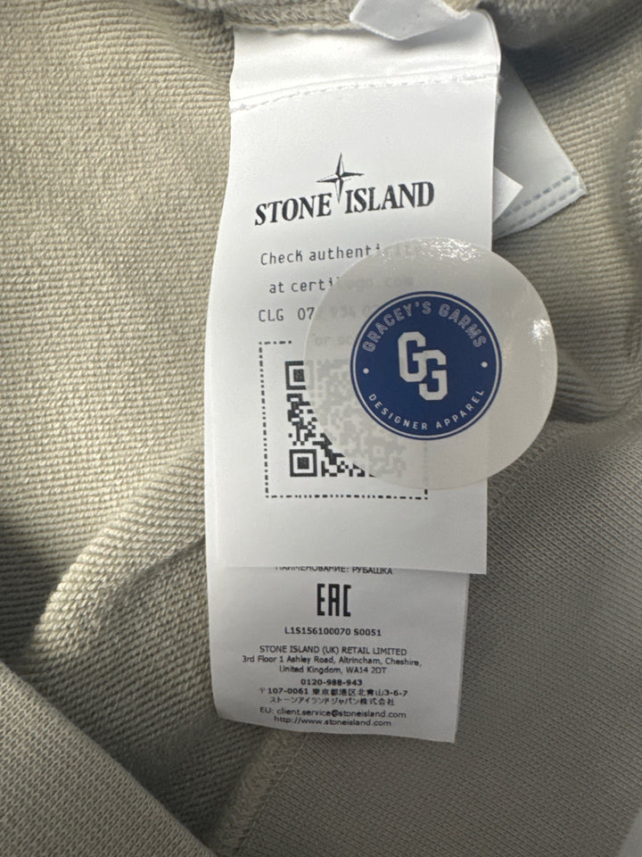 Stone Island Organic Cotton Fleece Half Zip Sweatshirt
