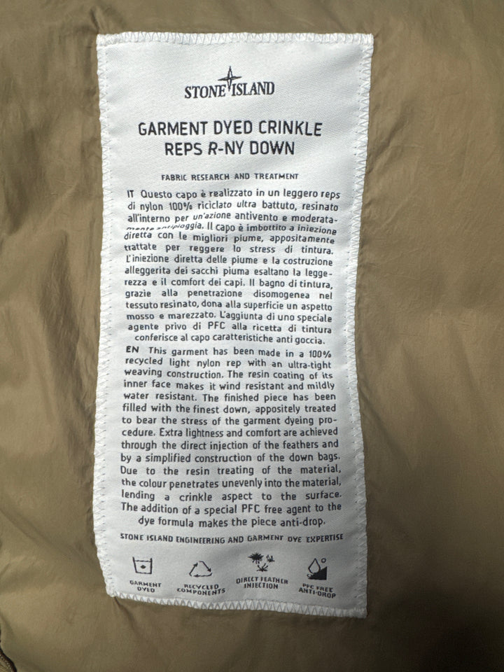 Stone Island Garment Dyed Crinkle Reps Down Jacket
