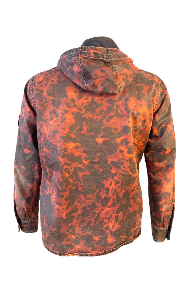 Stone Island Red Tortoise Shell Camo Hooded Jacket