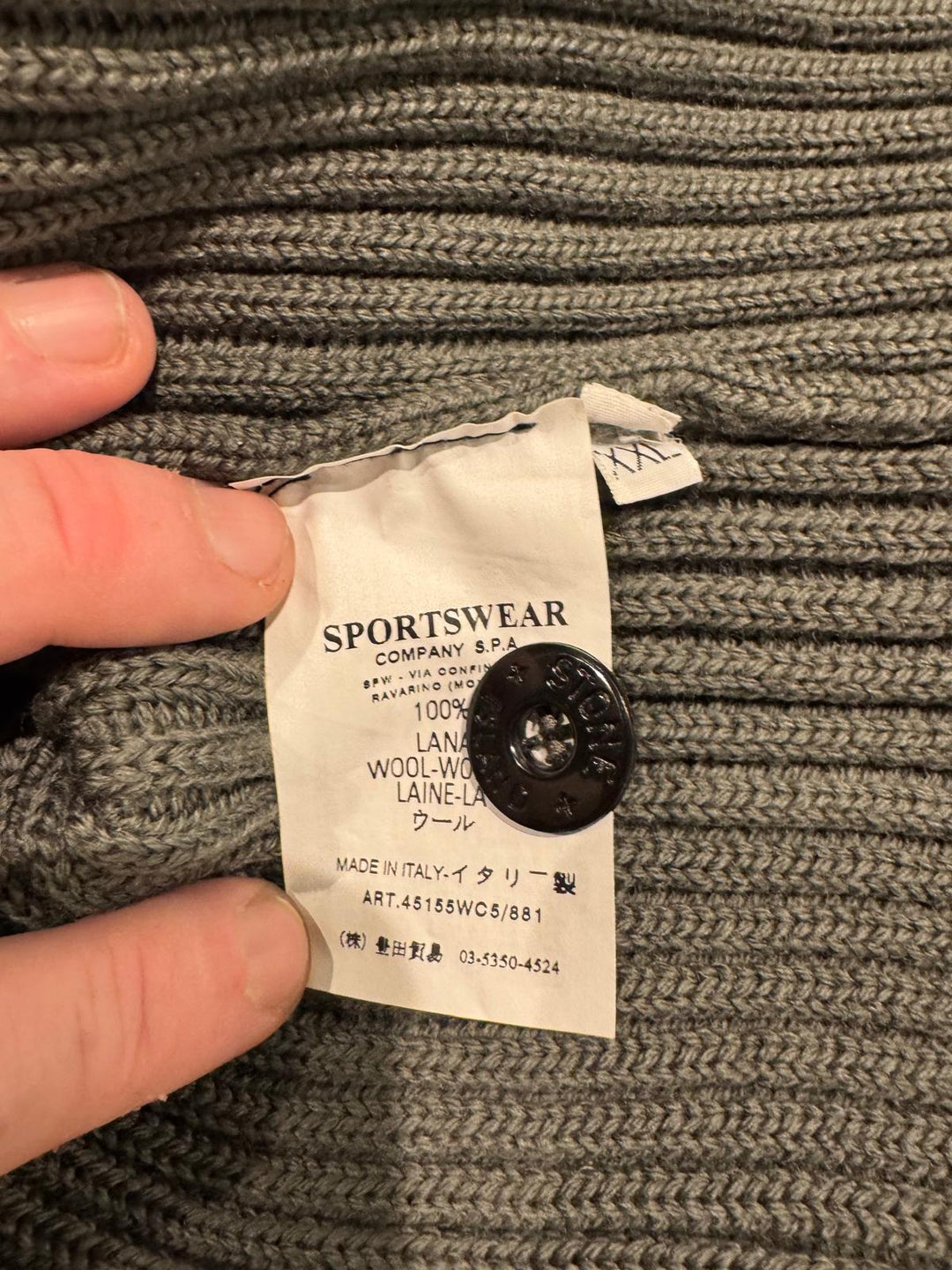 Stone Island Ribbed Knitted Full Zip