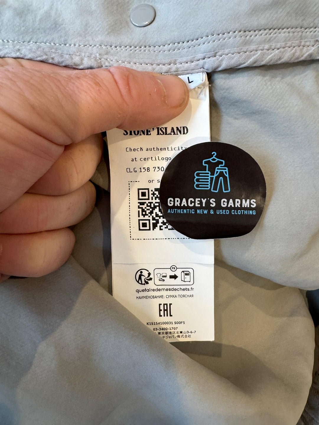 Stone Island Bonded Linen Ghost Jacket