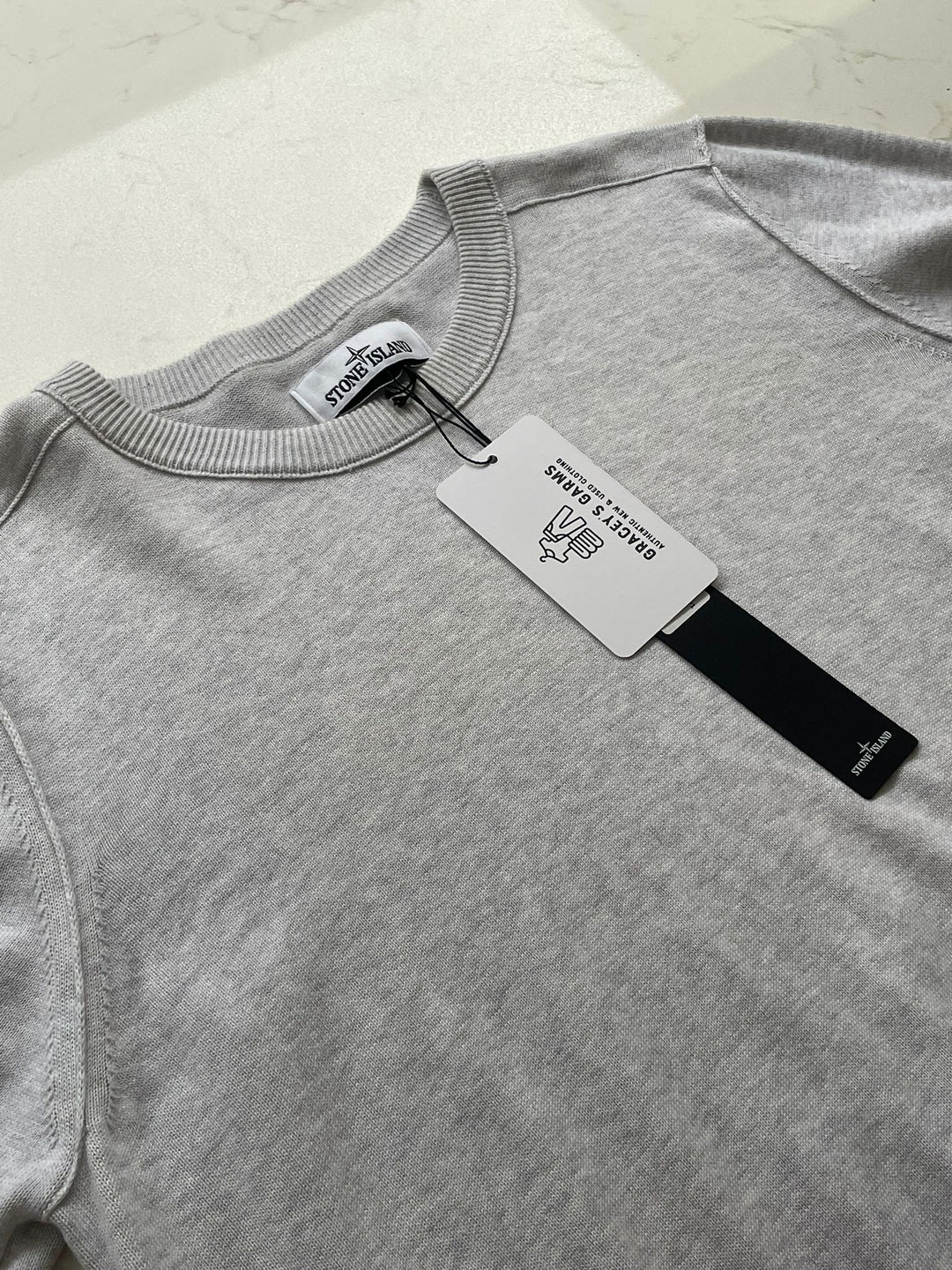 Stone Island Garment Dyed Light Knit Crew Neck