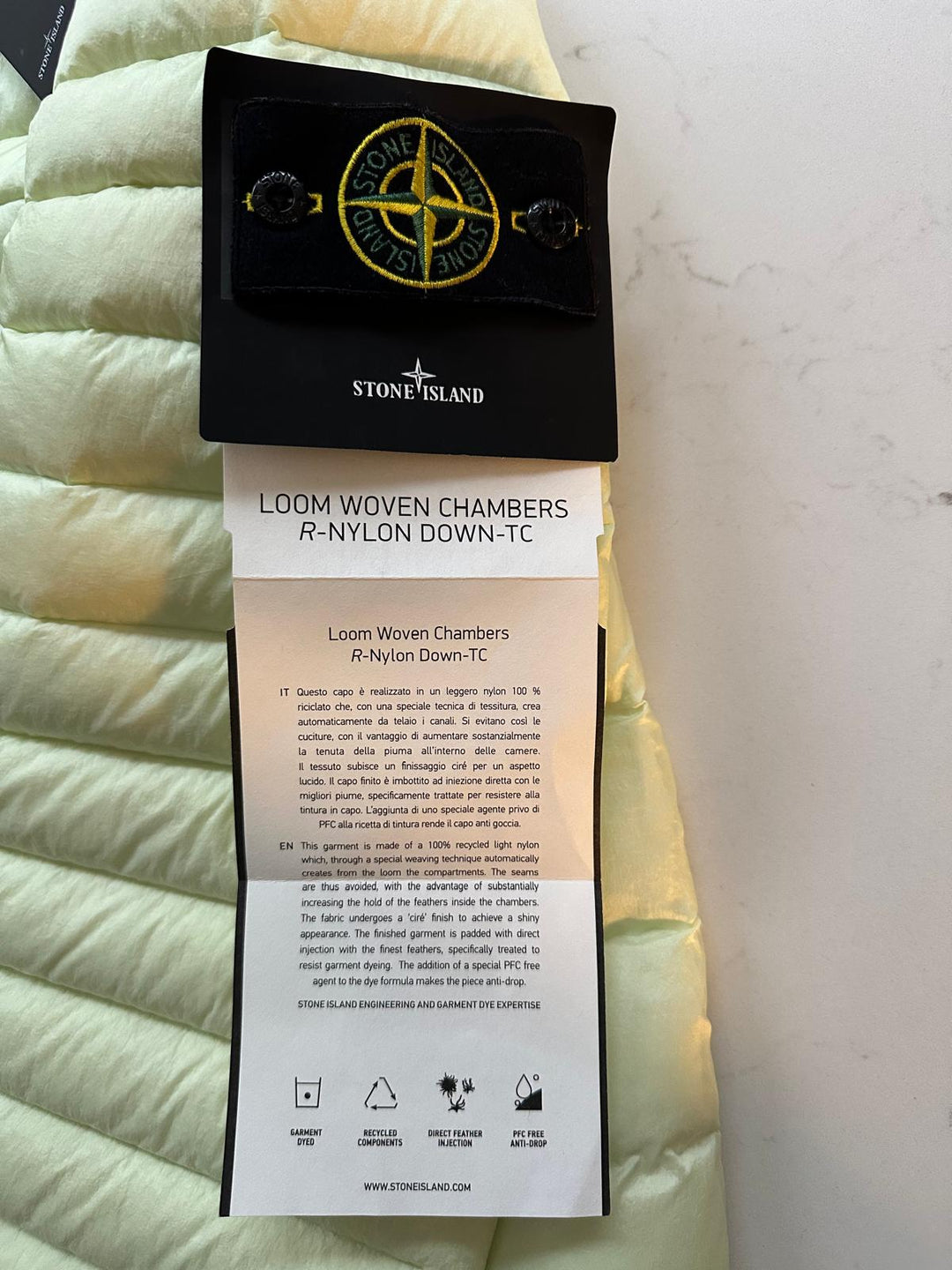 Stone Island Loom Woven Chambers R-Nylon Down-TC