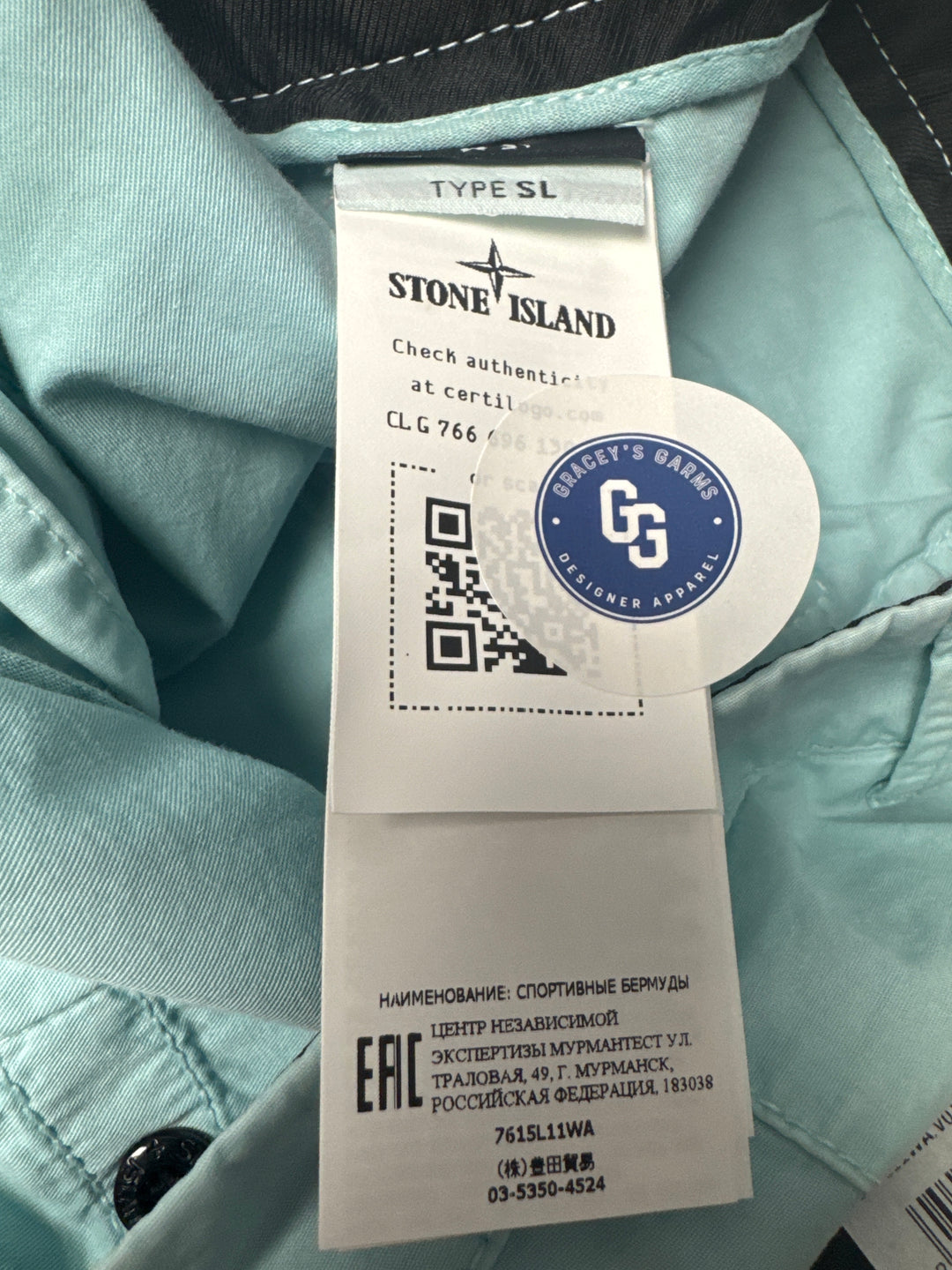 Stone Island Garment Dyed Cotton Canvas Cargo Bermuda Shorts Type SL
