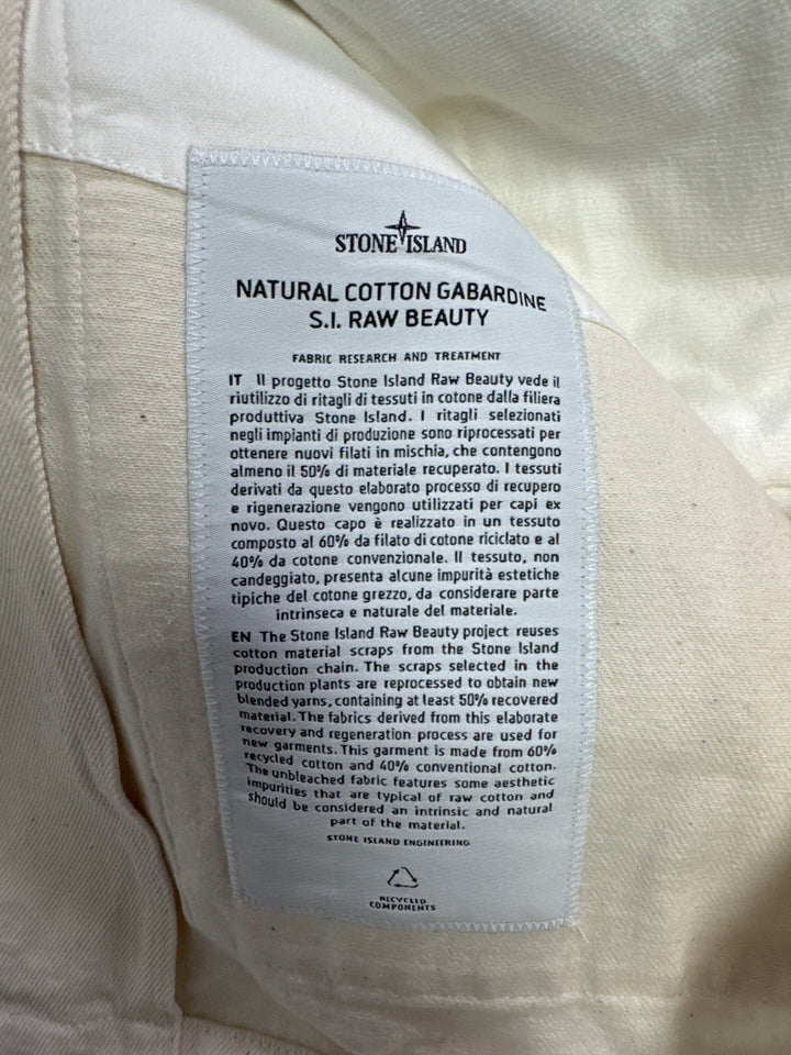 Stone Island Natural Cotton Gabardine Parka